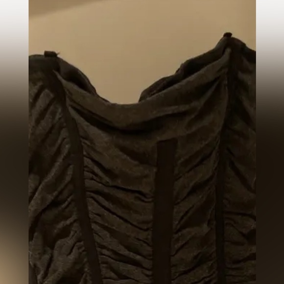 D&G dolce&Gabbana strapless or strap grey roughed dress made in Italy size 40 - Picture 2 of 10